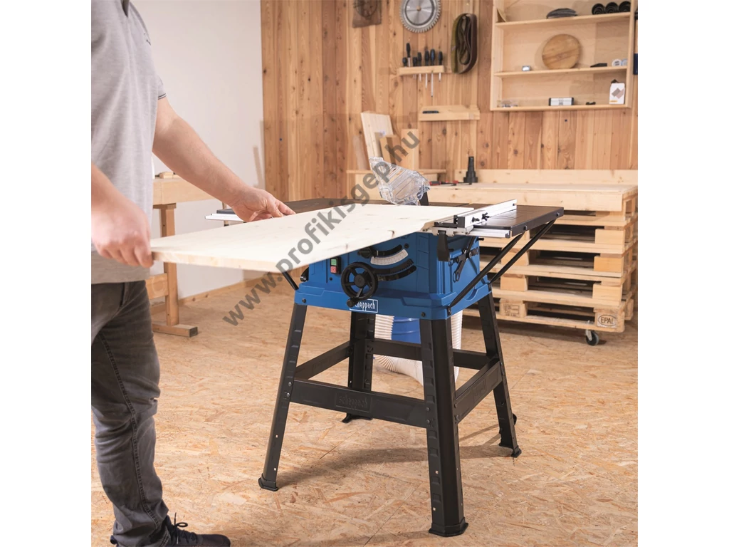 Scheppach HS 254 asztali körfűrész, 230V, 2200W, 254mm tárcsaátmérő, +48 fogas fűrészlap
