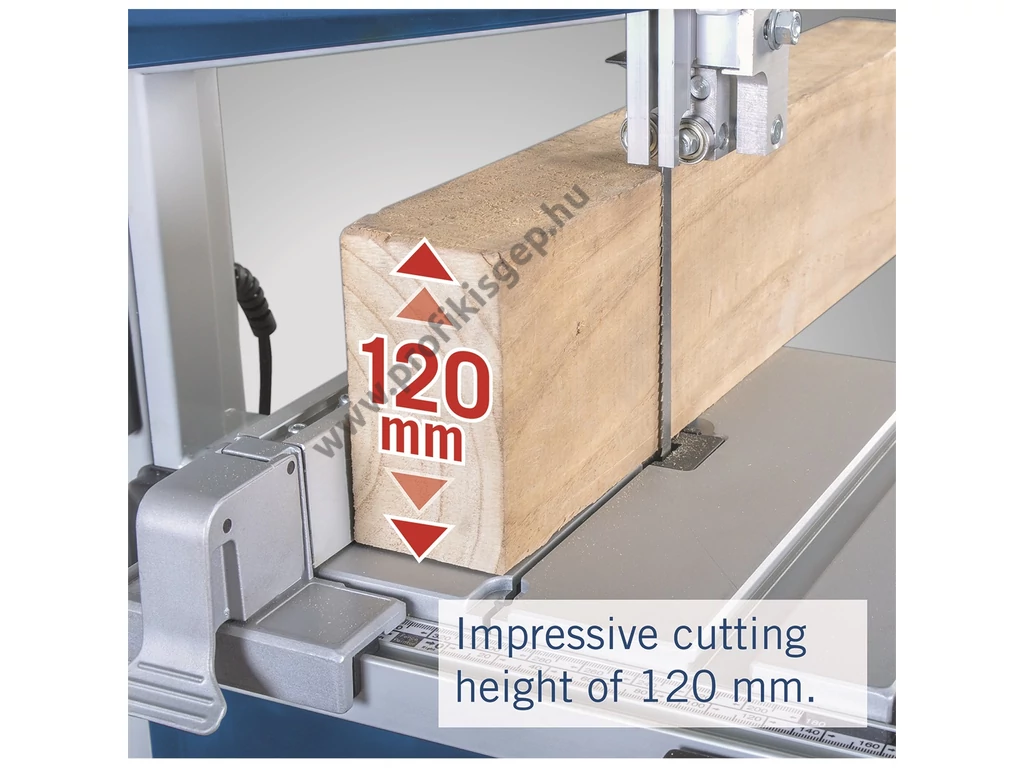 Scheppach HBS 261 fa szalagfűrész, 230V, 500W, vágási átmérő: 120mm, fűrész szalag: 1790mm