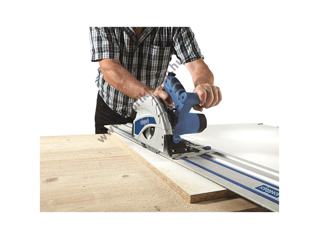 Scheppach PL 55, körfűrész, merülőfűrész 1200W, 160mm tárcsaátmérő, 2x700mm vezetősinnel