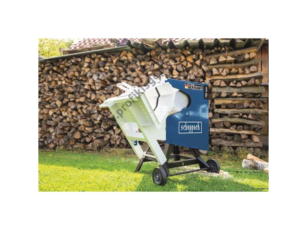 Scheppach HS 720 hintafűrész, billenővályús körfűrész, 400V, 4500W, 700mm tárcsaátmérő, max: 250mm