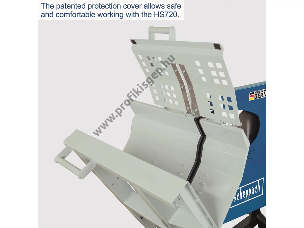 Scheppach HS 720 hintafűrész, billenővályús körfűrész, 400V, 4500W, 700mm tárcsaátmérő, max: 250mm