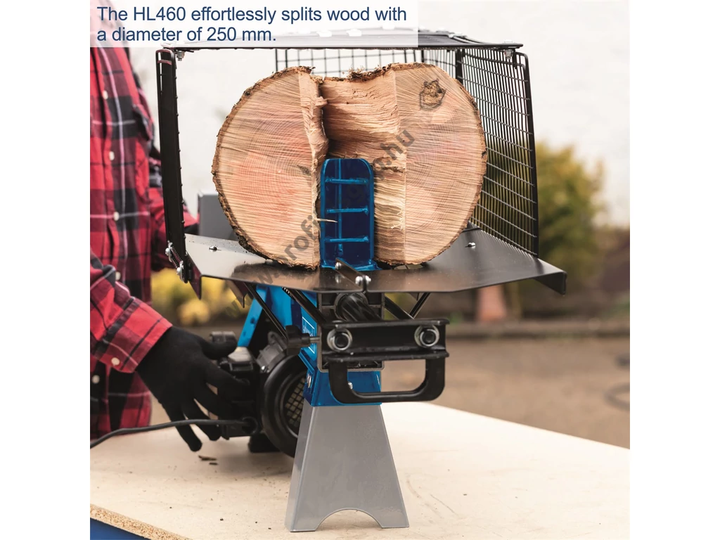 Scheppach HL 460 vízszintes rönkhasító, 4 tonna, 230V, 1500W, hossz: 37cm-ig,