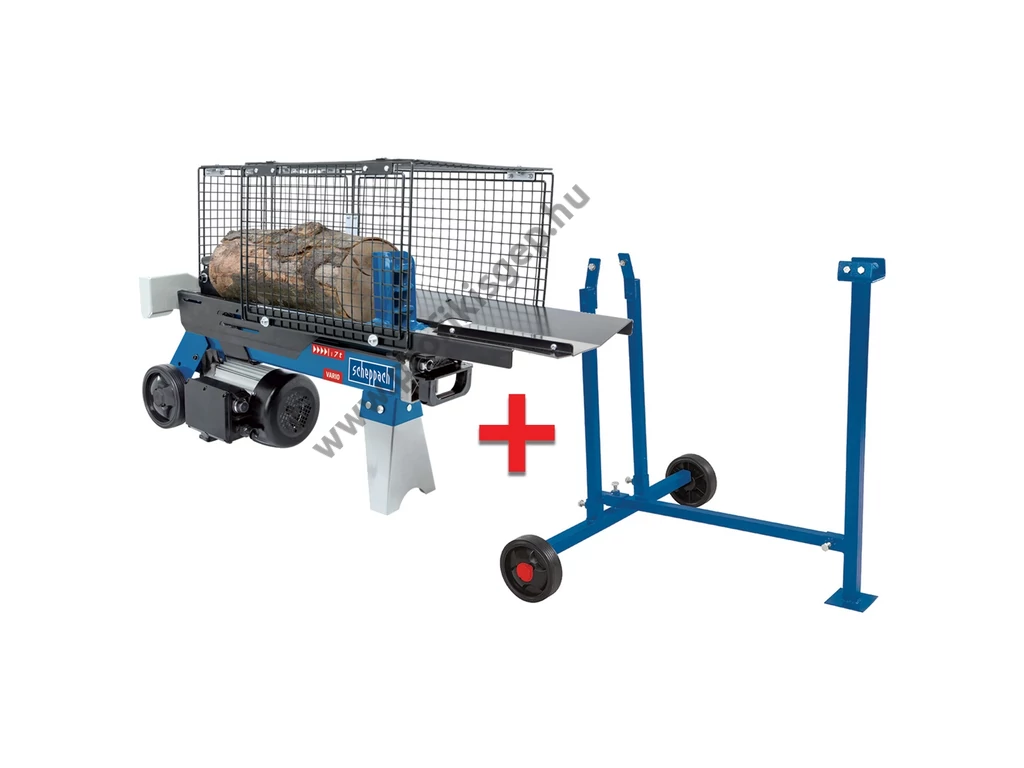 Scheppach HL 760 LS, vízszintes rönkhasító, 7 tonna, 230V, 2200W, hossz: 52cm-ig, ÁLLVÁNNYAL, kereszthasító külön rendelhető