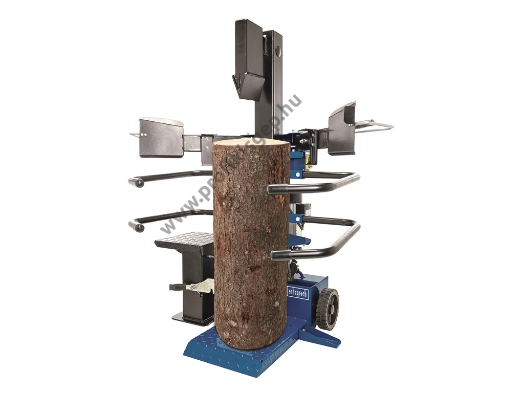 Scheppach Compact 8T álló rönkhasító, 8 tonna, 230V, 3150W, hossz: 107cm-ig, kereszthasító külön rendelhető