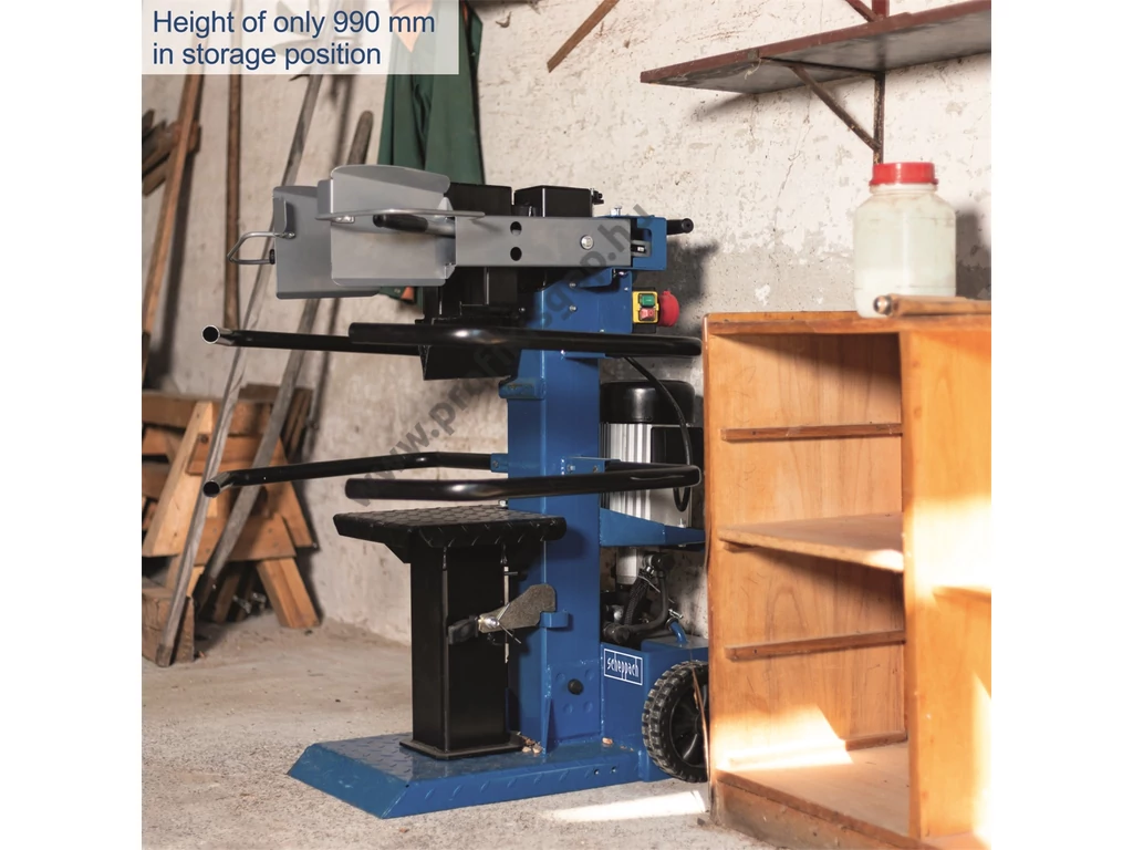 Scheppach Compact 8T álló rönkhasító, 8 tonna, 400V, 3500W, hossz: 107cm-ig, kereszthasító külön rendelhető