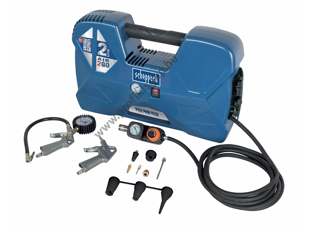 Scheppach AIR CASE olajmentes kompresszor, 180l/perc tartály nélkül, 230V, 1100W
