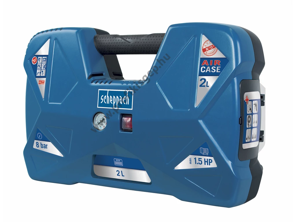Scheppach AIR CASE olajmentes kompresszor, 180l/perc tartály nélkül, 230V, 1100W