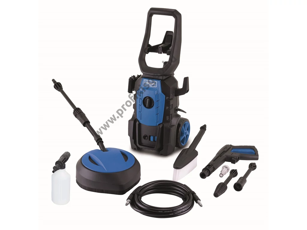 Scheppach HPC 1600 KIT magasnyomású mosó max: 135bar,1600W, 420 l/óra, önfelszívó, tartozékokkal