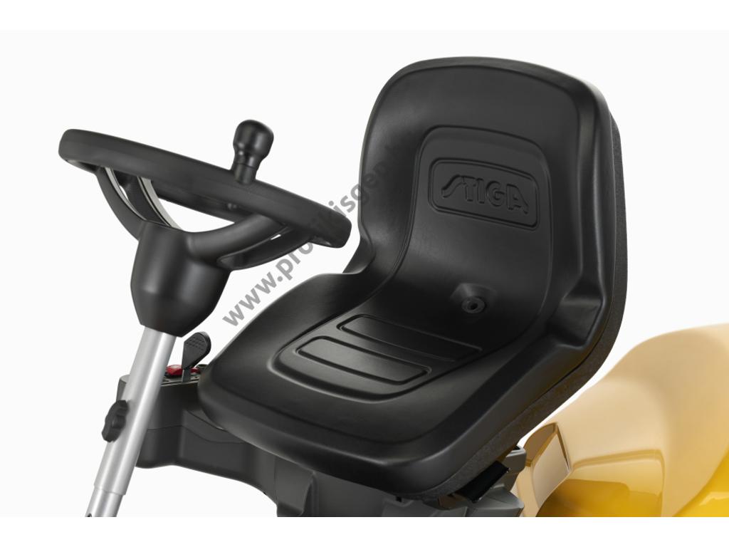 STIGA PARK 500 frontkaszás fűnyíró traktor, 95-100cm-ig, 432cm3, 8.1kW, Stiga ST450, vágóasztal nélkül, HIDRO - ÖSSZESZERELVE ÉS HASZNÁLATRA KÉSZEN SZÁLLÍTJUK!