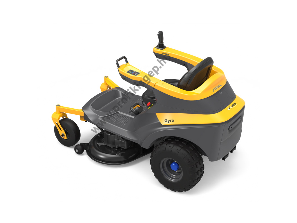 STIGA GYRO 500e helyben forduló botkormányos akkumulátoros fűnyírótraktor, 98cm, 48V, 40Ah, - ÖSSZESZERELVE ÉS HASZNÁLATRA KÉSZEN SZÁLLÍTJUK!