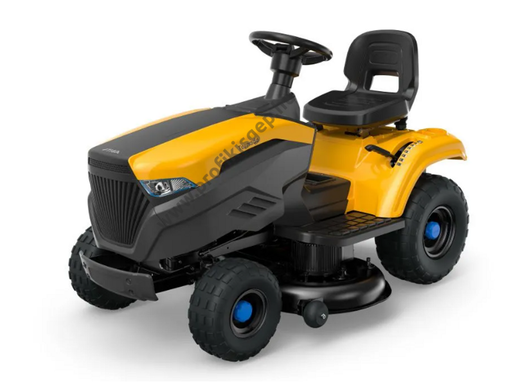 STIGA TORNADO 398e akkumulátoros oldalkidobós fűnyírótraktor, 98cm, 48V, 30Ah, - ÖSSZESZERELVE ÉS HASZNÁLATRA KÉSZEN SZÁLLÍTJUK!