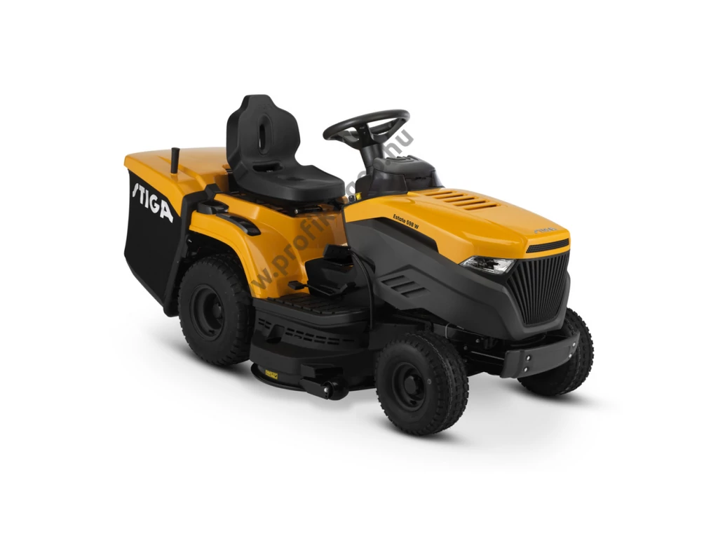 STIGA ESTATE 598 W fűgyűjtős fűnyírótraktor 98cm +AJÁNDÉK TAKARÓPONYVA-DEFLEKTOR-VONÓSZEM-MULCSKÉSZLET 10.4kW 586cm3 Stiga ST550, HIDRO - ÖSSZESZERELVE ÉS HASZNÁLATRA KÉSZEN SZÁLLÍTJUK!