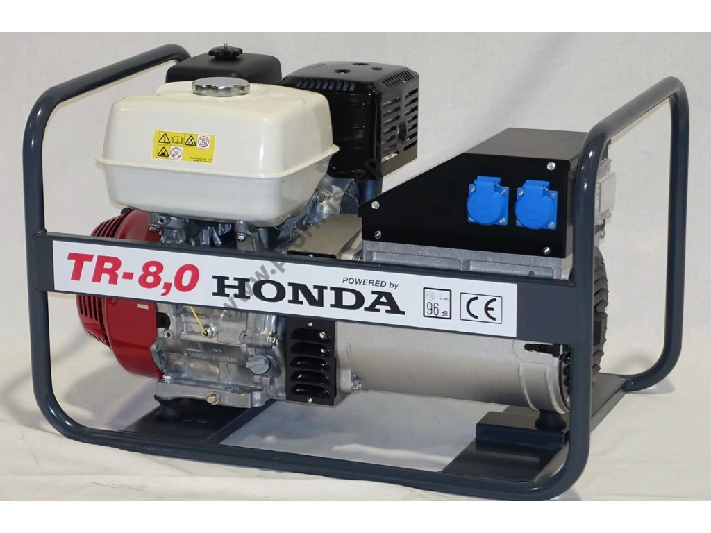 Tresz TR-8,0 AVR Áramfejlesztő háromfázisú HONDA GX-390, 3 fázis 8,0 kVA, 1 fázis, 5,0 kVA, AVR