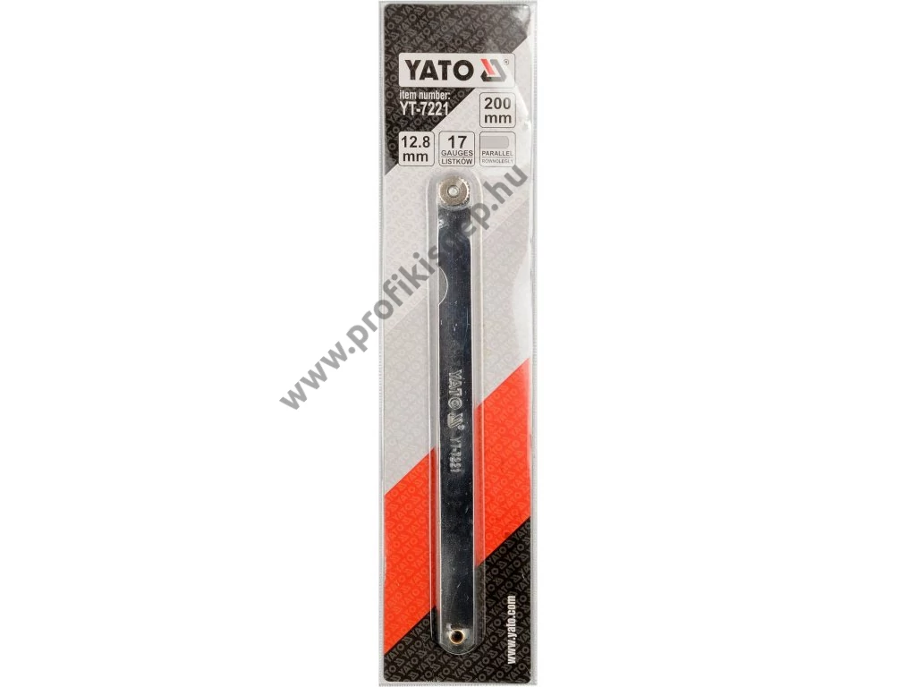 YATO Hézagmérő 17 lapos (0,02 mm - 1,00 mm) 200mm
