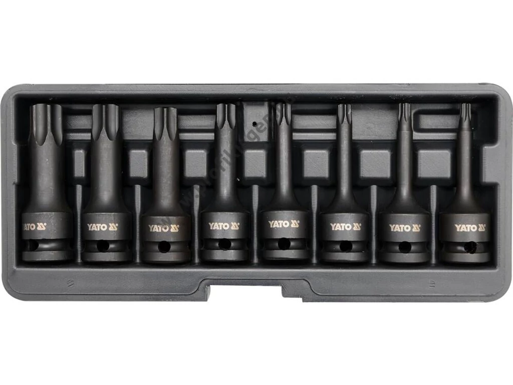 YATO Bit dugókulcs készlet gépi Torx 1/2 col 8 részes T30-T80