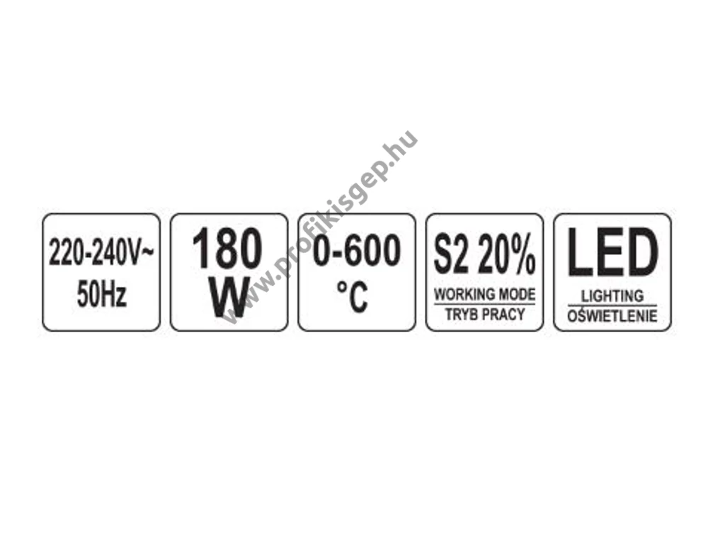 YATO Pillanatforrasztó páka 180W LED-es