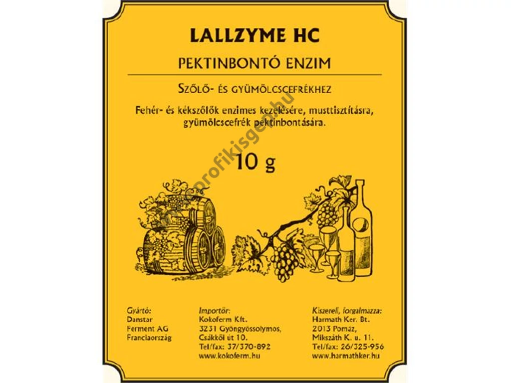 Pektinbontó enzim 10 g.