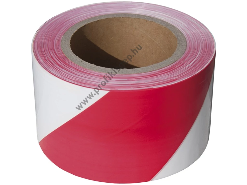 EXTOL craft jelölő szalag, piros-fehér; 75mm×250m, polietilén (kordonszalag)