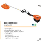 Kép 2/4 - ECHO DSRM-300 akkumulátoros szegélynyíró, fűkasza, 50V, egyenes szár, damilfej, akku és töltő nélkül