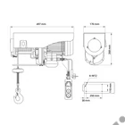 Kép 5/10 - Güde GSZ 500/1000 Elektromos csörlő, drótköteles emelő,  230V/1600W, 500/1000kg, 12/6 méter