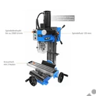 Kép 2/8 - Güde GBF 550, Mini fúró és marógép, 350/230V, Pontosság: 0.04mm, asztal 400x92mm