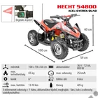 Kép 2/14 - HECHT 54800 akkumulátoros quad gyerekeknek, 36V, 12Ah, 800W, Max: 65 kg