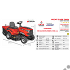 Kép 2/2 - HECHT 5102 Twin fűgyűjtős fűnyíró traktor hidrosztatikus meghajtással, 102cm, Loncin 586cm3 - ÖSSZESZERELVE ÉS HASZNÁLATRA KÉSZEN SZÁLLÍTJUK!