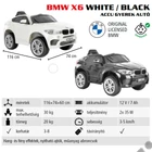 Kép 2/2 - HECHT BMW X6 BLACK Akkumulátoros kisautó gyerekeknek, 12V, 7Ah, 3-8 éves korig, Max: 30kg, távírányítóval