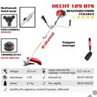 Kép 2/13 - HECHT 129 BTS benzinmotoros bozótvágó, fűkasza 25,4 cm3, 1,0Le, osztott szár, damilfej, vágótárcsa