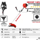 Kép 2/9 - HECHT 145 benzinmotoros bozótvágó, fűkasza 43cm3, 2Le, damilfej, vágótárcsa