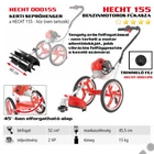 Kép 2/9 - HECHT 155 benzinmotoros KEREKES bozótvágó, fűkasza 52cm3, 2Le, damilfej