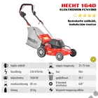 Kép 2/8 - HECHT 1640 Elektromos fűnyíró, 40cm, 1600W, fém ház, indukciós aszinkron motor