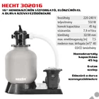 Kép 2/7 - HECHT 302016 homokszűrős vízforgató, 16" előszűrővel, 550W, 7.9 m3/óra