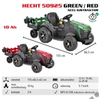 Kép 2/14 - HECHT 50925 GREEN Akkumulátoros kisautó traktor gyerekeknek, 12V, 10Ah, 3-8 éves korig,