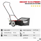 Kép 2/10 - HECHT 514 PROFI hengerkéses suhanó fűnyíró 46 cm, fűgyűjtővel
