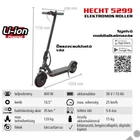 Kép 2/16 - HECHT 5299 Akkumulátoros roller, 36V, 10Ah, összecsukható váz, Hatótáv: Max 35 km, Max: 120kg