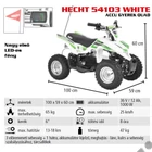 Kép 2/3 - HECHT 54103 WHITE  akkumulátoros quad gyerekeknek, 36V, 12Ah, 1000W, Max: 65 kg