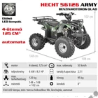 Kép 2/2 - HECHT 56126 ARMY benzinmotoros quad, 4 ütemű, 125cm3, 8.1Le, Max: 120 kg