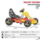 Kép 2/7 - HECHT 59788 pedálos gokart, piros-sárga, 3-6 éves korig, Max: 30kg