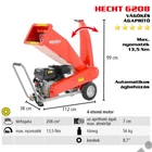 Kép 2/5 - HECHT 6208 Benzinmotoros ágaprító, komposztáló, forgókéses, OHV208cm3, ágátmérő: 7 cm,