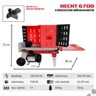 Kép 2/7 - HECHT 6700 vízszintes rönkhasító, 4 tonna, 230V, 1500W, hossz: 37cm-ig, állvány és kereszthasító külön rendelhető