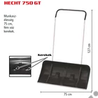 Kép 2/5 - HECHT 750GT Hólapát kerekes, 75 cm, nyéllel 127cm