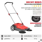 Kép 2/15 - HECHT 8065 Kézi meghajtású seprőgép 65 cm 20 L