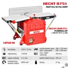 Kép 2/2 - HECHT 8751 Egyengető és vastagoló asztali gyalugép 1250W, max: 204mm