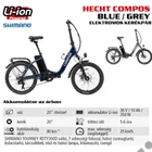 Kép 2/16 - HECHT COMPOS GREY Elektromos kerékpár, e-bike, 20", 36V, 10.0Ah, Shimano váltó, tárcsafék, összecsukható