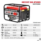 Kép 2/8 - HECHT GG 2500 Egyfázisú áramfejlesztő, 230V, Max: 2200W, 8.7A, Motor: OHV, 196cm3, AVR feszültségszabályzó