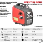 Kép 2/13 - HECHT IG 2201 Egyfázisú áramfejlesztő Inverter, 230V, Max: 2000W, 8,3A, Motor: OHV, 79.8cm3