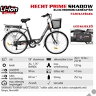 Kép 2/10 - HECHT PRIME SHADOW Elektromos kerékpár 26", 36V, 10.4Ah, alu váz, Shimano váltó, tárcsafék