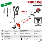 Kép 1/2 - HECHT 1352 benzinmotoros bozótvágó, fűkasza, Multifunkciós  51,7 cm3, 2,0Le, osztott szár, damilfej, vágótárcsa, sövényvágó, ágvágó