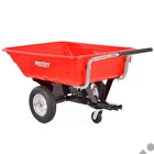 Kép 12/12 - HECHT 53080 utánfutó, szállító kocsi fűnyíró traktorhoz, 200 liter, max: 300kg, vonószerkezet nélkül